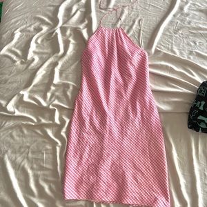 Ralph Lauren Checkerboard Pink and White Dress